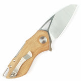 Bestech Knives Riverstone Pocket Knife Linerlock Tan Micarta Folding 154CM 03E