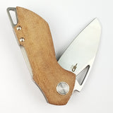Bestech Knives Riverstone Pocket Knife Linerlock Tan Micarta Folding 154CM 03E