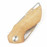 Bestech Knives Riverstone Pocket Knife Linerlock Tan Micarta Folding 154CM 03E