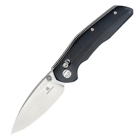 Bestechman Ronan Crossbar Lock Black G10 Folding Satin 14C28N Pocket Knife K02A