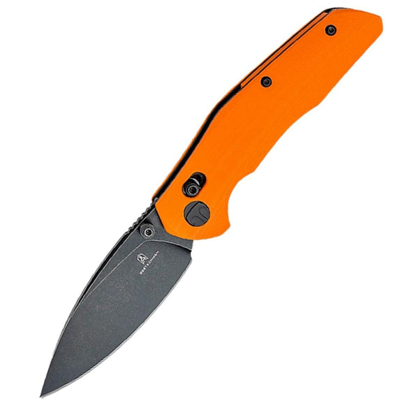 Bestechman Ronan Crossbar Lock Orange G10 Folding Black 14C28N Pocket Knife K02H