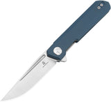 Bestechman Mini Dundee Linerlock Gray G10 Folding D2 Steel Pocket Knife MK03D