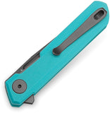 Bestechman Mini Dundee Linerlock Tiffany Blue G10 Folding D2 Steel Knife MK03E