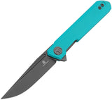 Bestechman Mini Dundee Linerlock Tiffany Blue G10 Folding D2 Steel Knife MK03E