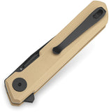 Bestechman Mini Dundee Linerlock Khaki G10 Folding D2 Steel Pocket Knife MK03I