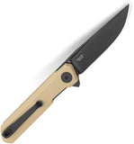 Bestechman Mini Dundee Linerlock Khaki G10 Folding D2 Steel Pocket Knife MK03I