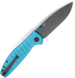 Bestechman Goodboy Button Lock Blue G10 Folding D2 Steel Pocket Knife MK04C