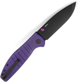 Bestechman Goodboy Button Lock Purple G10 Folding D2 Steel Pocket Knife OPEN BOX