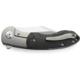 Bestech Knives BowieTie Framelock Gray Titanium/CF Folding M390 Knife T1906A