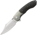 Bestech Knives BowieTie Framelock Titanium/CF Folding M390 Knife T1906D