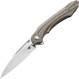 Bestech Knives WIBRA Framelock Bronze Titanium M390 Folding Knife 2001d   - On Sale