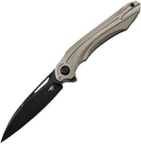Bestech Knives WIBRA Framelock Bronze Titanium M390 Folding Black Knife 2001e
