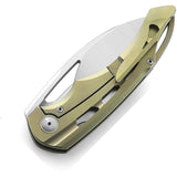 Bestech Knives Fairchild Pocket Knife Gold Titanium Folding S35VN Blade 2202D
