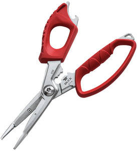 BUCK Knives 8.5" Red Splizzors Multi-Purpose Fishing Tool + Belt Sheath 030RDS