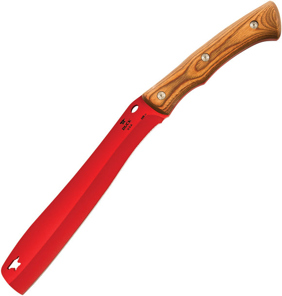 BUCK Knives Compadre Froe Red Blade Walnut Dymondwood Handle + Sheath 108WAS