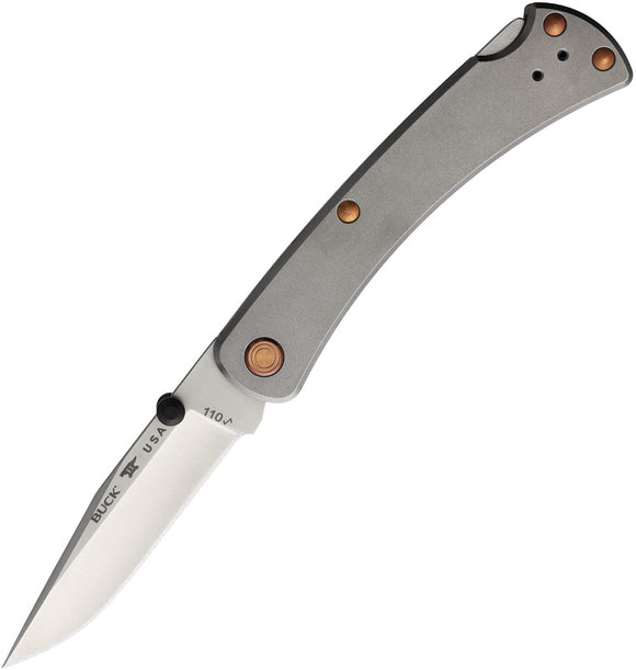 Buck Slim Pro TRX LTD Lockback Gray Titanium Folding S45VN Pocket Knife 110GYSLE1