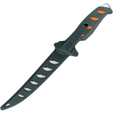Buck 144 Hookset Fresh Water Fillet Orange & Gray TPE 5Cr15MoV Fixed Blade Knife 144ORS