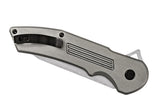 Buck Hexam Pocket Knife A/O Button Lock Gray Aluminum Folding 7Cr13MoV 262GYS