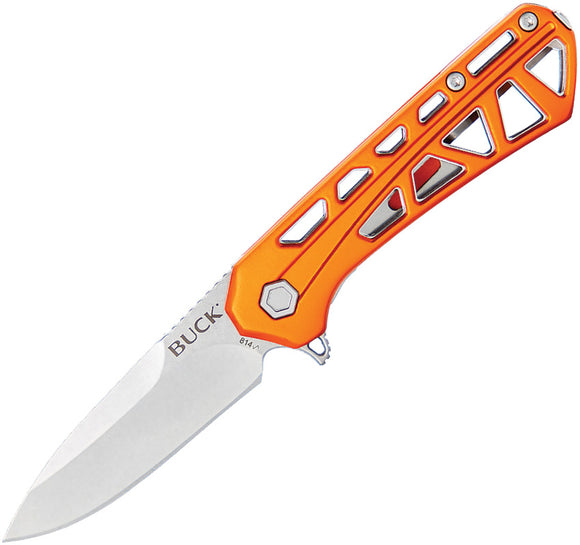 Buck Mini Trace Linerlock Orange Aluminum Folding 7Cr17MoV Pocket Knife 814ORS