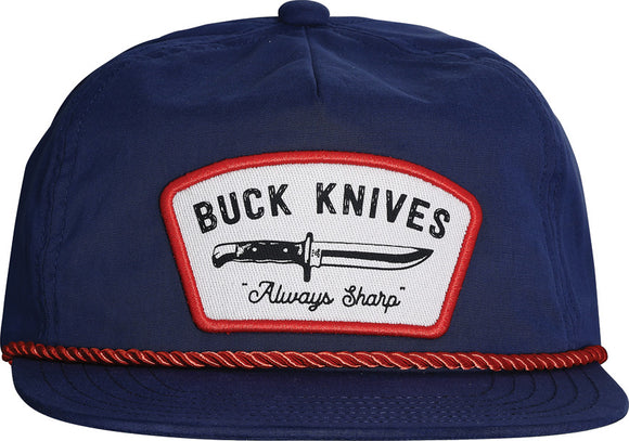 Buck Knife Logo Blue Always Sharp Snapback Cap Hat 89161