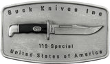 BUCK 119 Special Commerative Pewter 75th Anniversary Belt Buckle Ltd. Edition bbs   - On Sale