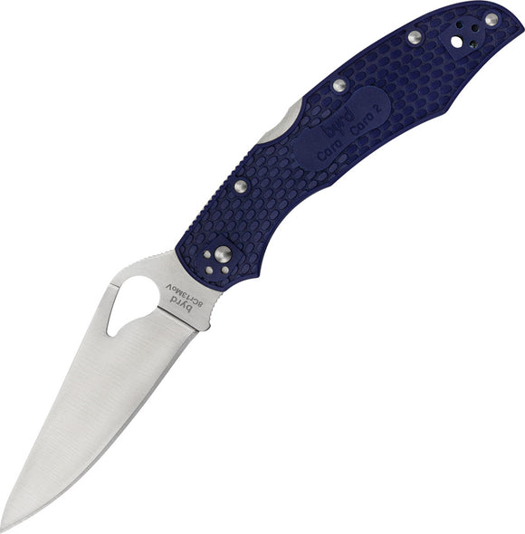 Byrd Cara Cara 2 Lockback Blue FRN Stainless Plain Folding Knife 03PBL2