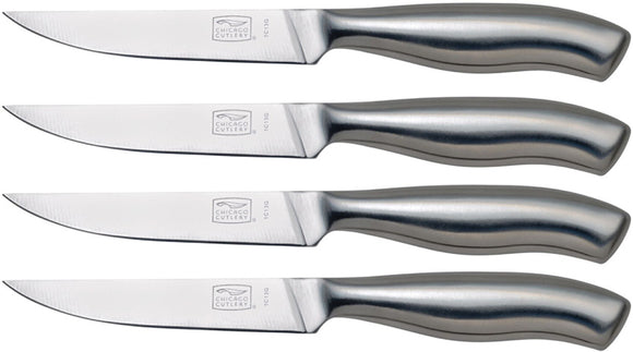 Chicago Cutlery Insignia Steak Stainless Steel Fixed Blade 4pc Knife Set 01394
