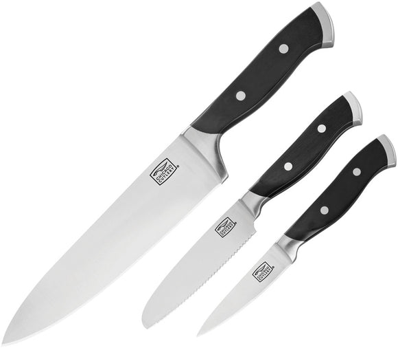 Chicago Cutlery Armitage Polymer Stainless Steel Fixed Blade 3pc Knife Set 02332