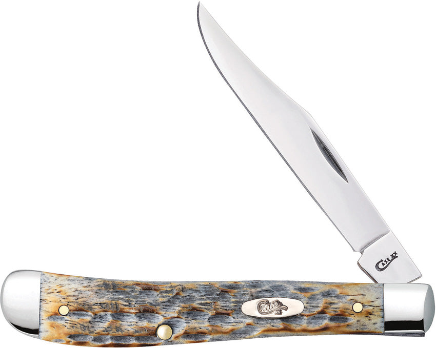 Case Cutlery Slimline Trapper Burnt Gray Folding Stainless Pocket Knif