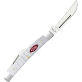 Case Cutlery Small Congress White Jigged Synthetic Folding Stainless Pocket Knife 60198