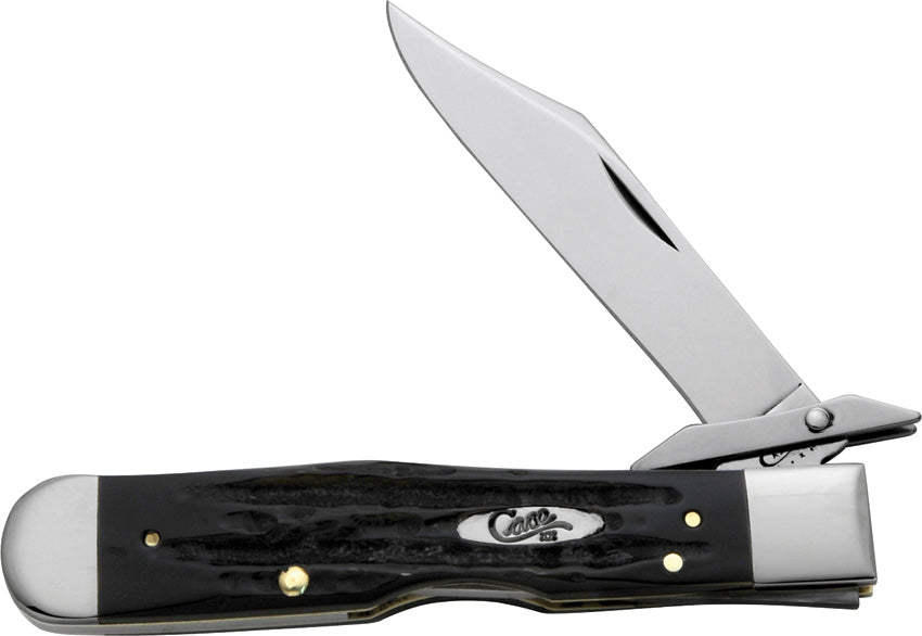 Case Cutlery XX Black Buffalo Horn Handle Cheetah Folding Pocket