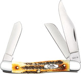 Case Cutlery Stockman 6.5 Tan Bonestag Folding Stainless Pocket Knife 65336