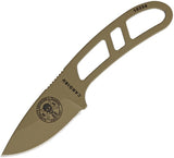 ESEE Dark Earth Fixed Blade Skeletonized Handle Candiru Knife