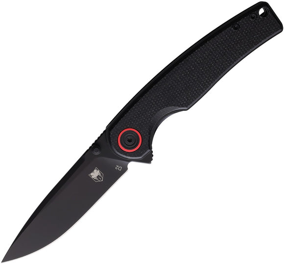 Cobratec Knives Samson Linerlock Black G10 Folding D2 Pocket Knife SMSNBK