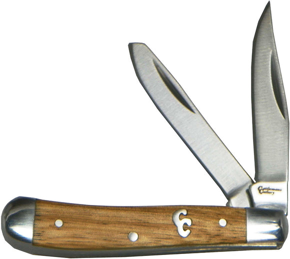 Cattleman's Cutlery Sagebrush Peanut Zebra Wood Handle Folding Knife 0006ZW