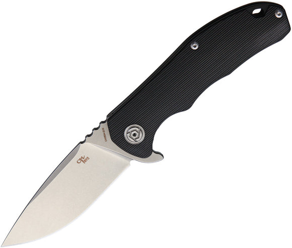 CH KNIVES Linerlock Black G10 Folding D2 Pocket Knife Flipper 3504bk