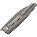CH Knives Framelock Gray Titanium Folding Bohler M390 Steel Pocket Knife 3550