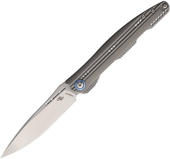 CH KNIVES Journey Pocket Knife Framelock Gray Titanium Folding Bohler M390 JGR