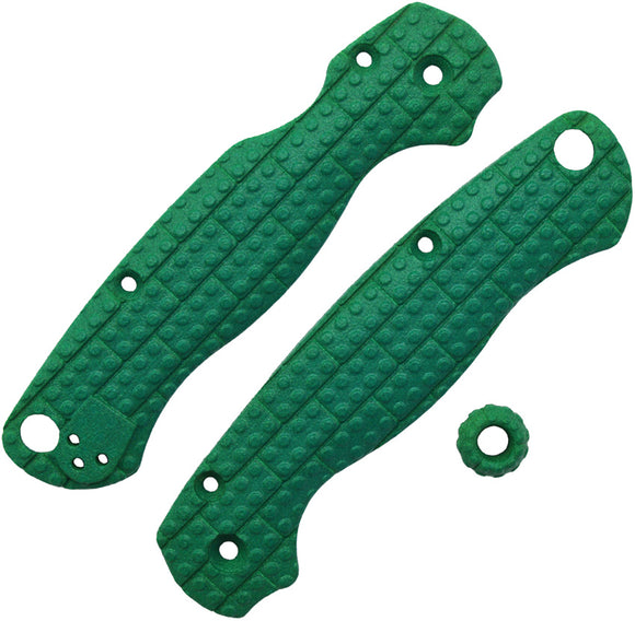 Chroma Scales Spyderco Para Military 2 Green Blocks Knife Handle Scales 10010310