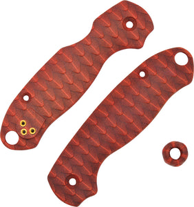 Chroma Scales Spyderco Para 3 Red Knife Handle Scales w/ Bead 10031318