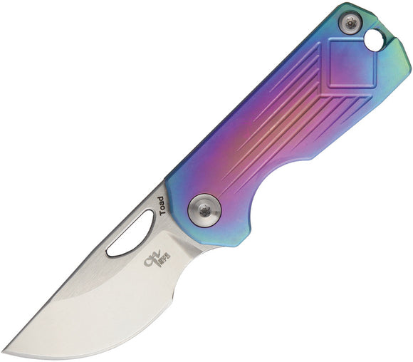 CH KNIFE Toad Folder Slip Joint Titanium AUS-8 Folding Knife TOADSP