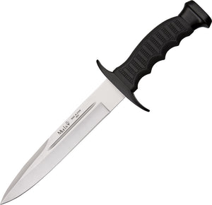 Muela 12.5" Black Handle Stainless Blood Groove Fixed Knife w/ Sheath CI95191