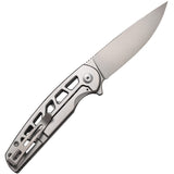 Civivi Perf Framelock Gray Stainless Steel Folding Nitro-V Pocket Knife 20006A - On Sale