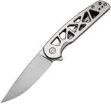 Civivi Perf Framelock Gray Stainless Steel Folding Nitro-V Pocket Knife 20006A - On Sale