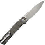 Civivi Stylum Slip Joint Dark Green Micarta Folding 10Cr15CoMoV Knife 20010BC - On Sale