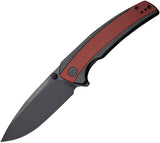 Civivi Teraxe Pocket Knife Burgundy Stainless Steel & G10 Folding Nitro-V 200361