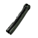 Civivi Cogent Button Lock Green Micarta and Hand Rubbed Damascus Folding Knife 20038dds1