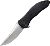 Civivi Synergy3 Linerlock Black G10 Folding Nitro-V Trailing Point Knife 20075A1