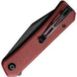 Civivi Relic Linerlock Burgundy G10 Folding Nitro-V Clip Pt Pocket Knife 20077B2 - On Sale