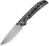 Civivi Imperium Linerlock Carbon Fiber/Silver Folding Nitro-V Pocket Knife 2106B - On Sale